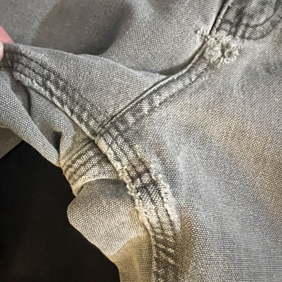 Vintage Carhartt Carpenter Pants Gray Distressed 36x30 Baggy Workwear Outdoors - Picture 6 of 16